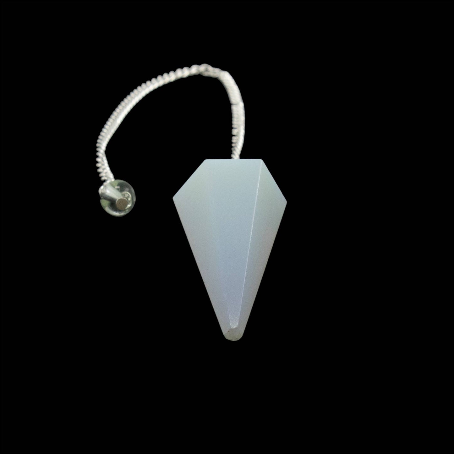 Opalit Edelsteinpendel mit silberfarbener Kette