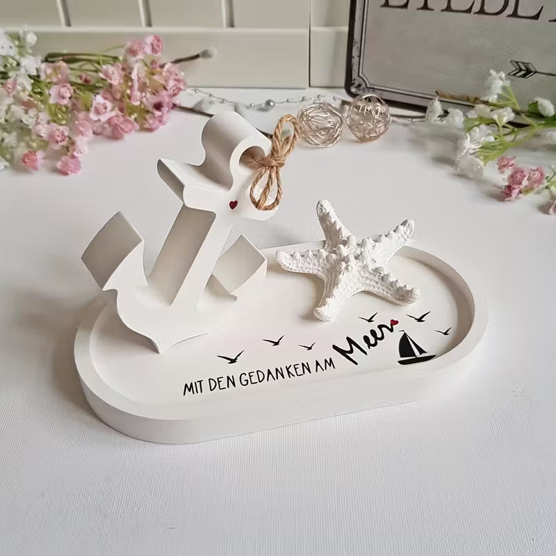 3er Set Silikon Gussformen Maritime Deko – Teller, Schiffsanker & Seestern