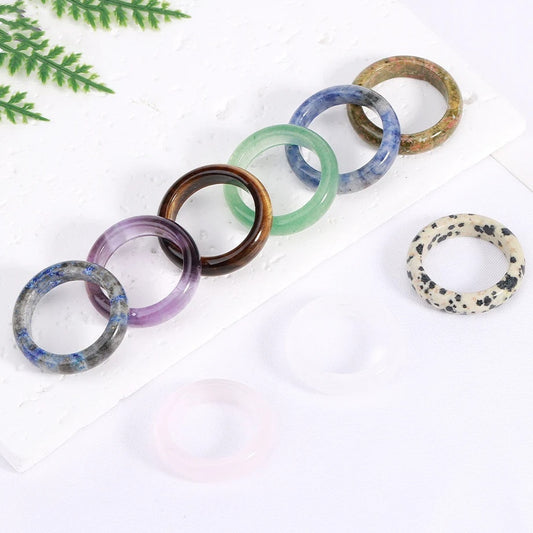 Edelstein-Ring aus Naturstein – In EU-Größe 54 oder 60 | Minimalistisch & kraftvoll in 8 Steinvarianten