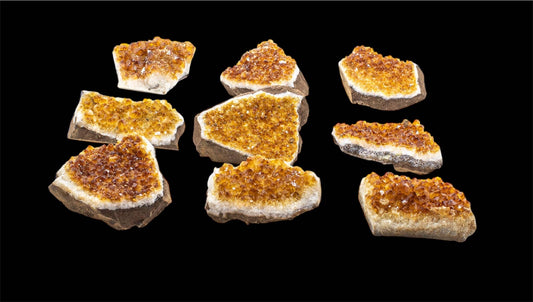 Natürlicher Citrin Drusen-Cluster – Flachkristall aus Brasilien