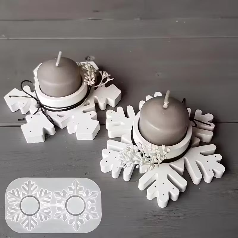 Silikonform 2-in-1 Schneeflocke & Stern (6-zackig) – Winterliche DIY-Gießform - Silikonform 2-in-1 Schneeflocke & Stern (6-zackig) – Winterliche DIY-Gießform - BTSCreativ