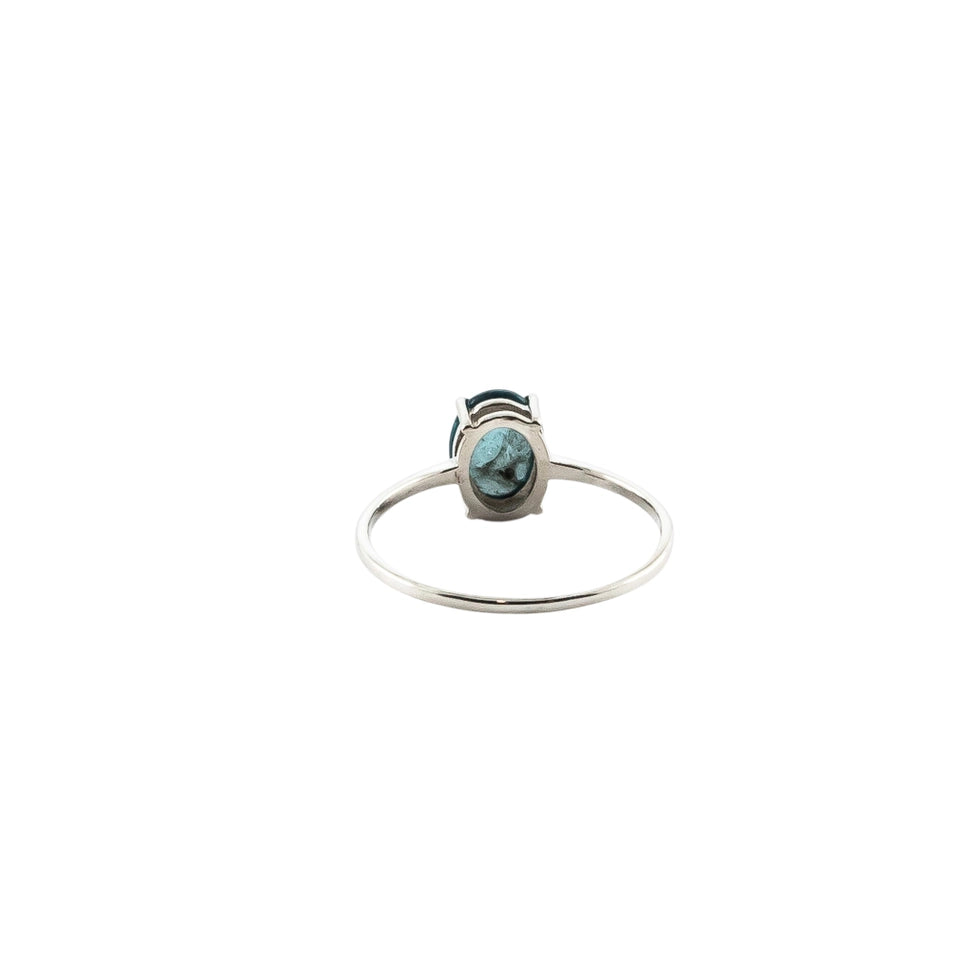 Ring mit London Blue Topas aus 925 Sterling Silber – Ovaler Edelsteinring