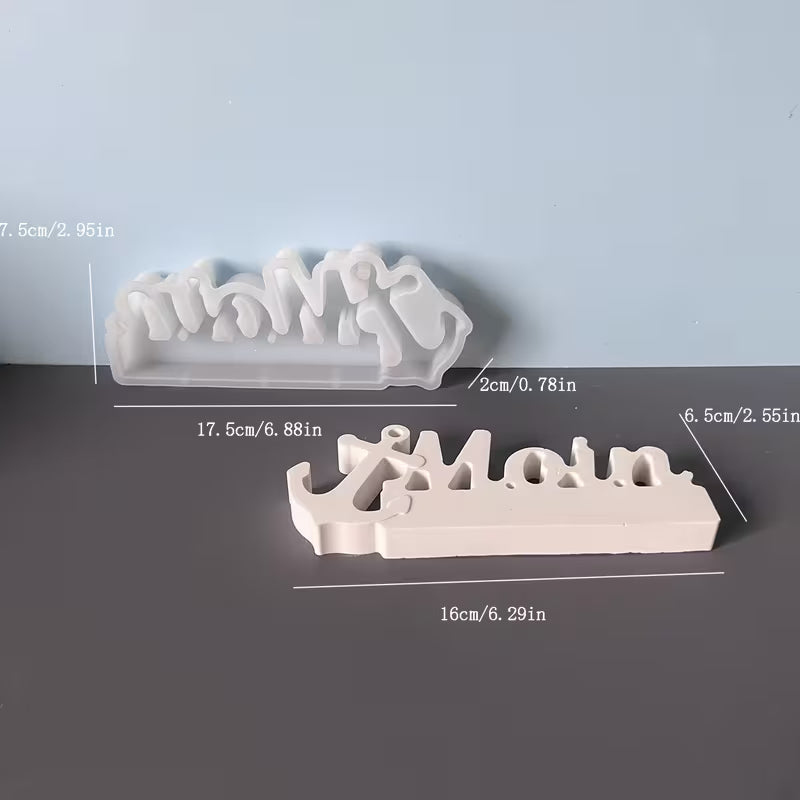 Silikon-Gießform „Moin“ – Maritimer Schriftzug mit Motiv (Möwe, Anker oder Leuchtturm)