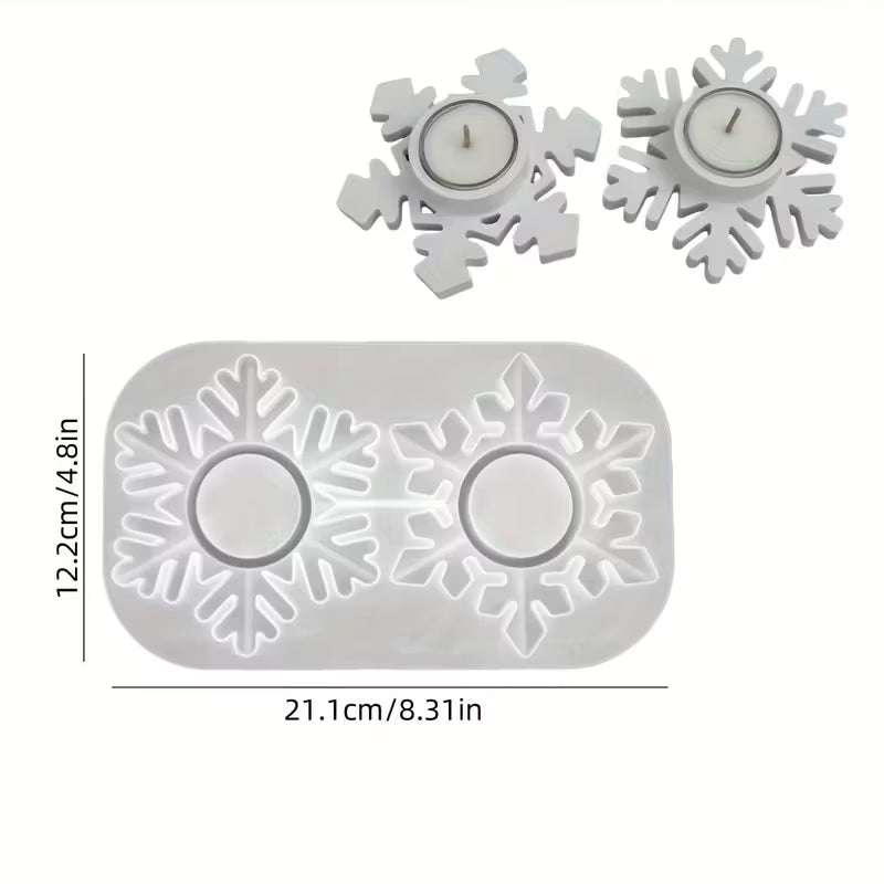 Silikonform 2-in-1 Schneeflocke & Stern (6-zackig) – Winterliche DIY-Gießform - Silikonform 2-in-1 Schneeflocke & Stern (6-zackig) – Winterliche DIY-Gießform - BTSCreativ