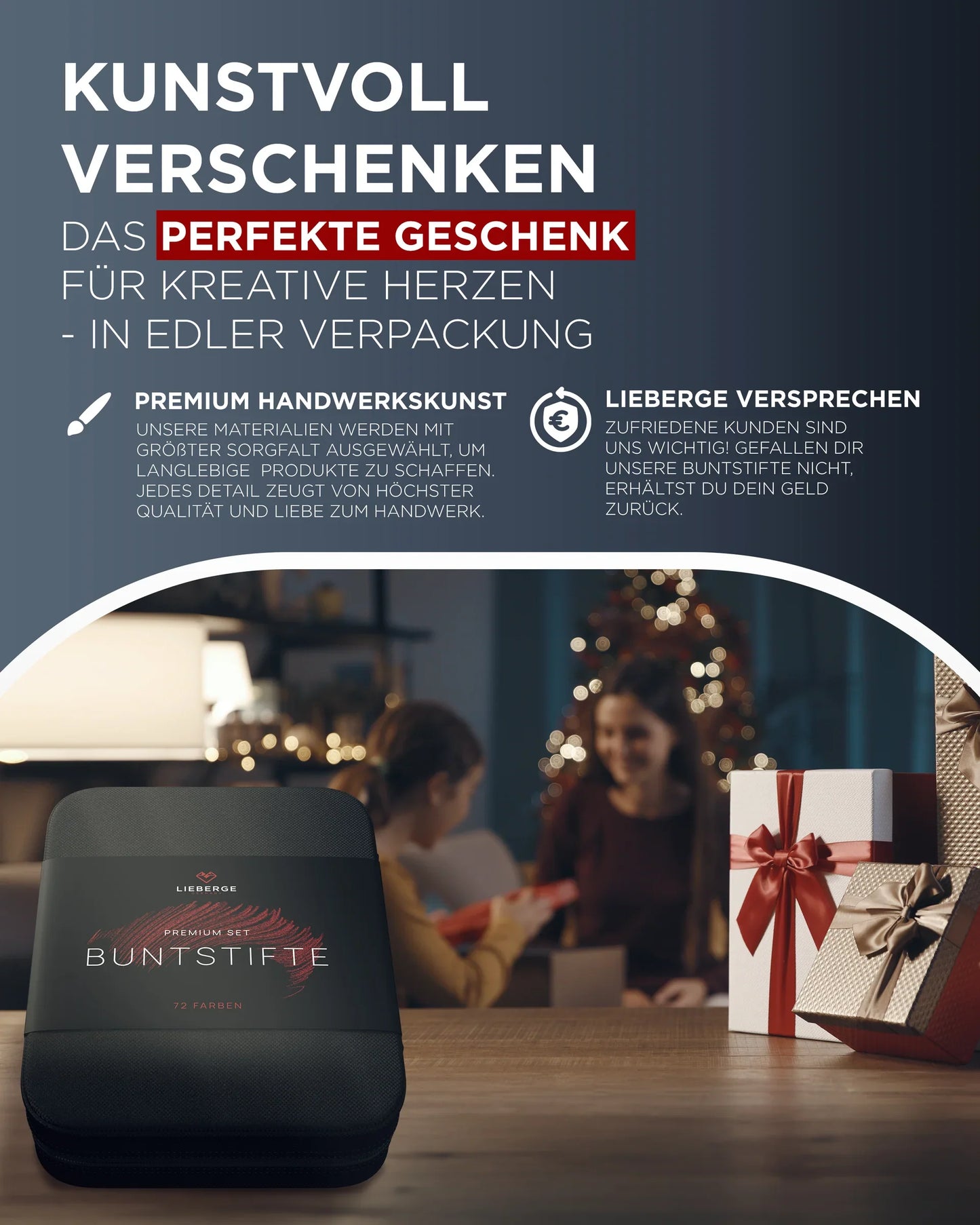 LIEBERGE Farbstifte in Profi-Nylon-Etui (72 Farben)