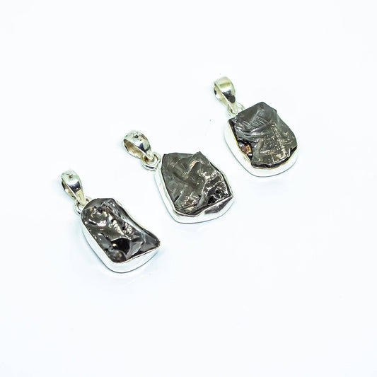 Shungit Elite Edelstein-Anhänger Halskette – 925 Sterlingsilber - Shungit Elite Edelstein-Anhänger Halskette – 925 Sterlingsilber - BTSCreativ